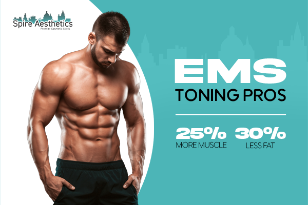 image of man with benefits of EMS toning pros treatment to help combat weight gain Cambridgeshire