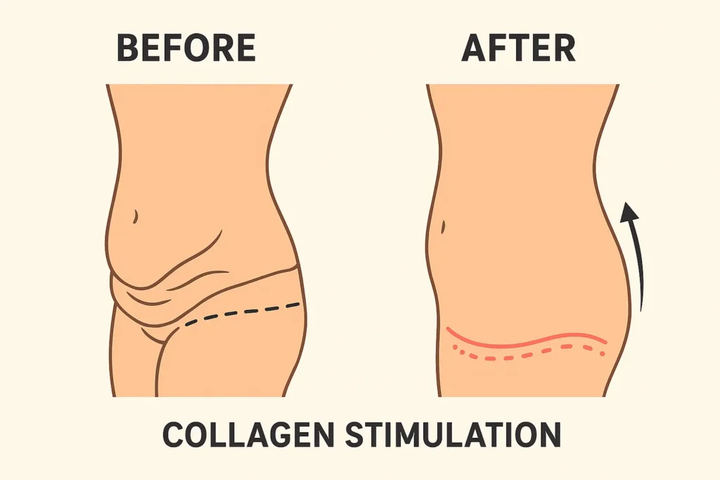 Before and after results for sagging skin after weight loss injections Cambridgeshire