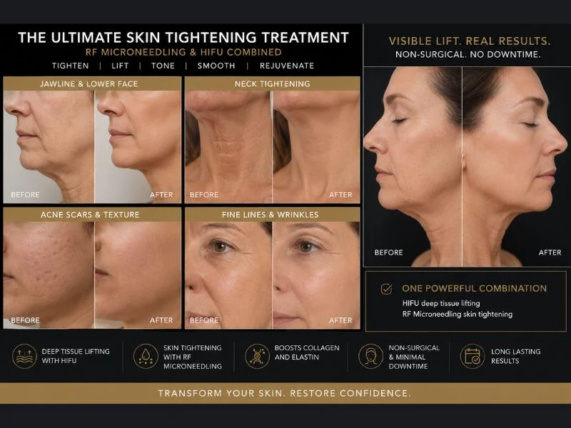 Results of combined treatment for the ultimate skin tightening treatment Cambridgeshire